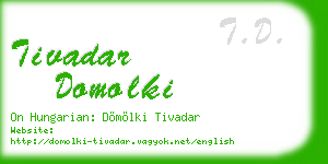 tivadar domolki business card